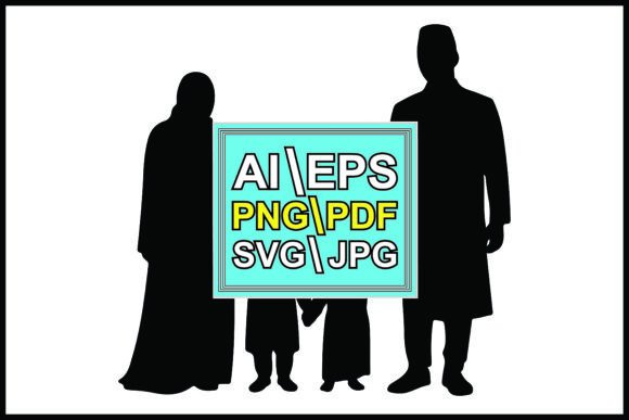 Connecting Cultures: The Silhouette of Family Holding Hands