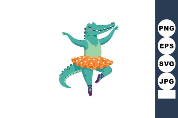 Crocodile Dancing Ballet Wearing Orange: A Font That Moves