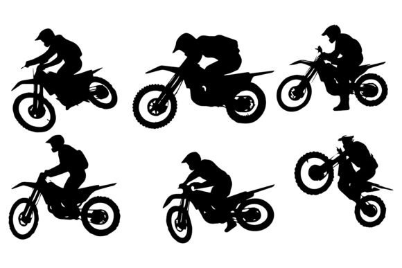 Dynamic Design with a Biker Silhouette Vector