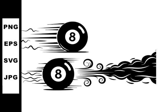 Dynamic Energy: The Eight Ball Vector Illustration for Impactful Design