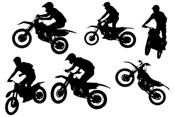 Dynamic Visuals: The Motorcycle Vector Silhouette Set