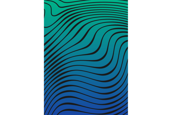 Liquid Lines on Color Gradient. Smooth M: Fluid Motion in Typography