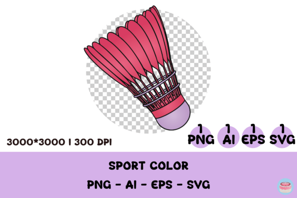 Pink Red Badminton Shuttlecock Clipart: A Dynamic Asset for Modern Design