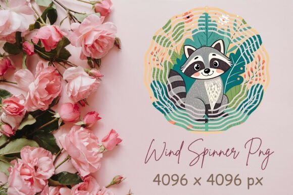 Raccoon Wind Spinner Png: A Dynamic Design for Garden Decor